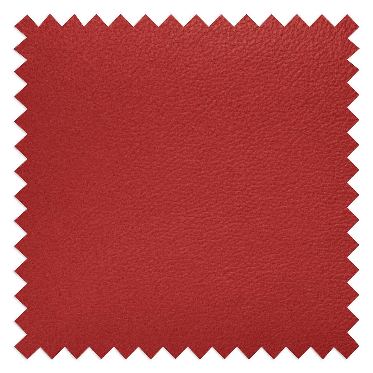 Ecksofa Mondo, Rot S: 286x208 Cm - Chromfarben/Rot, Design, Leder/Textil (286/208cm) - Livetastic
