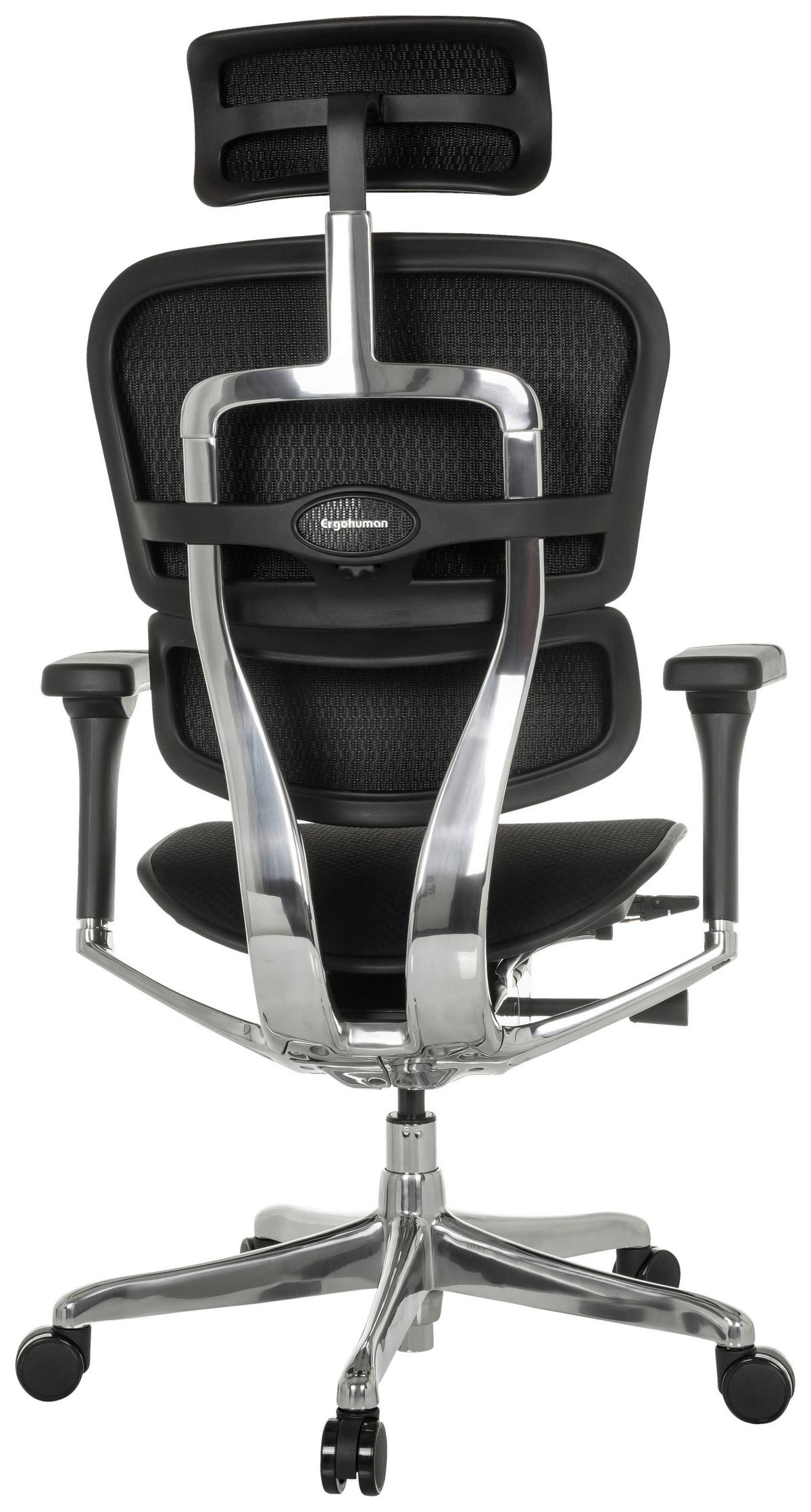 Drehstuhl Erdohuman Gen2 Schwarz B: 78 cm - Silberfarben/Schwarz, MODERN, Kunststoff/Textil (78/117-136/64cm) - MID.YOU