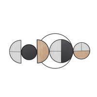 Wanddeko Michael - Schwarz/Naturfarben, KONVENTIONELL, Holzwerkstoff/Metall (120/3/52cm) - Luca Bessoni