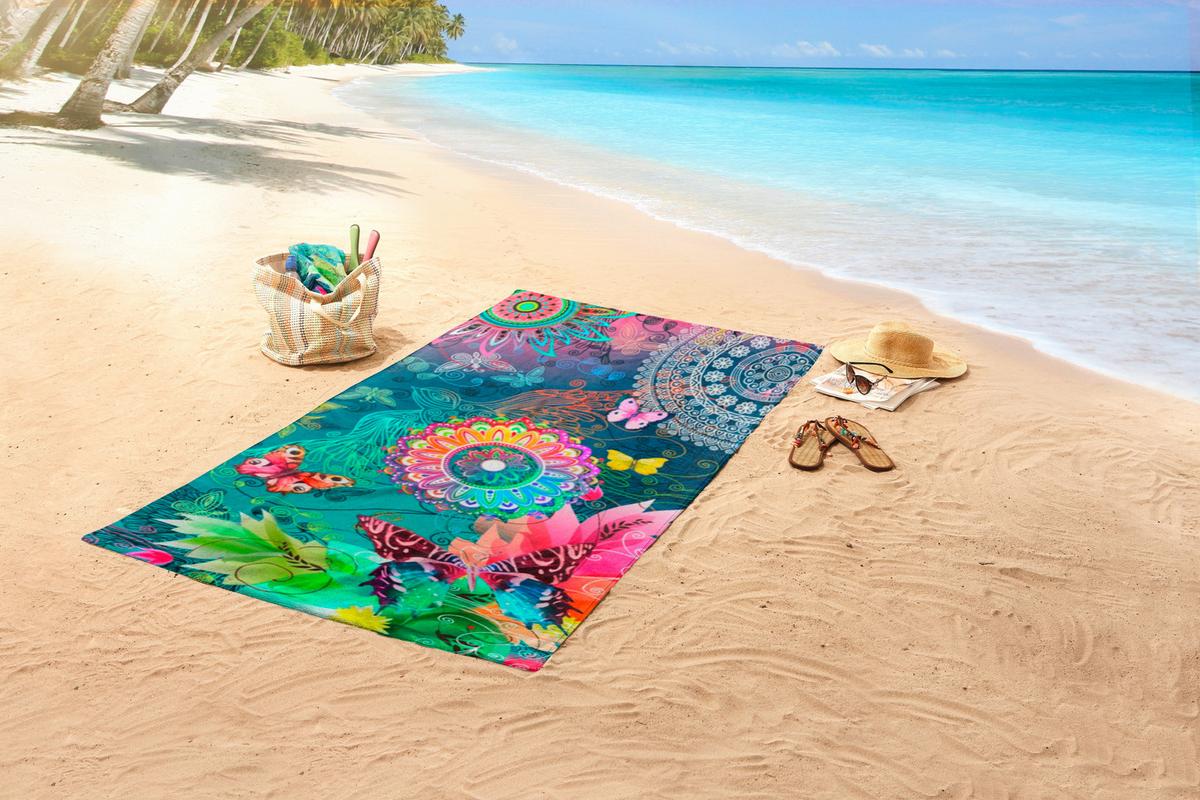 Strandtuch Parada Multicolor 100x180 Cm - Multicolor, Trend, Textil (100/180cm)