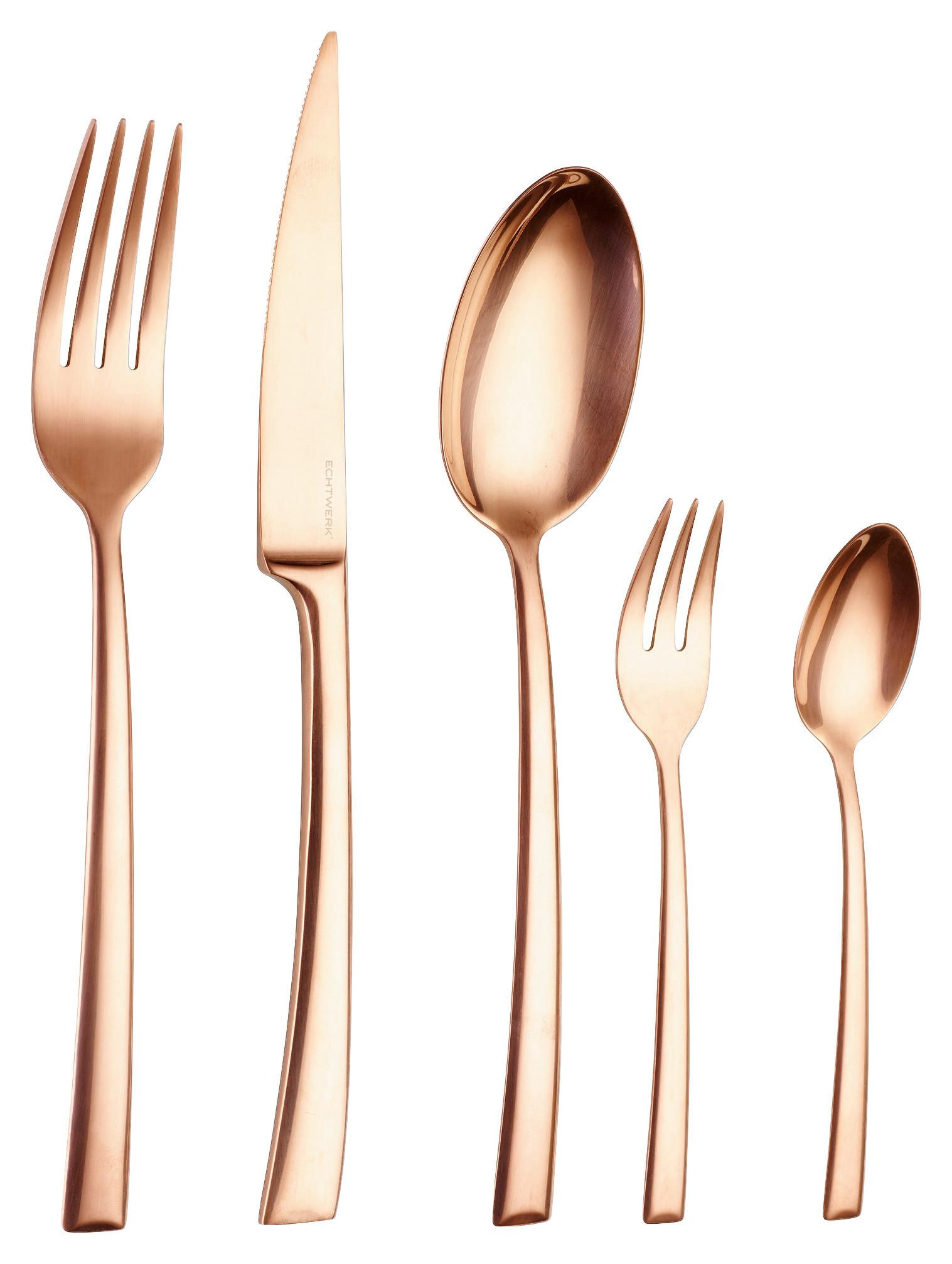 Besteckset Tafelbesteck Avelino - Bronzefarben, Design, Metall - Echtwerk