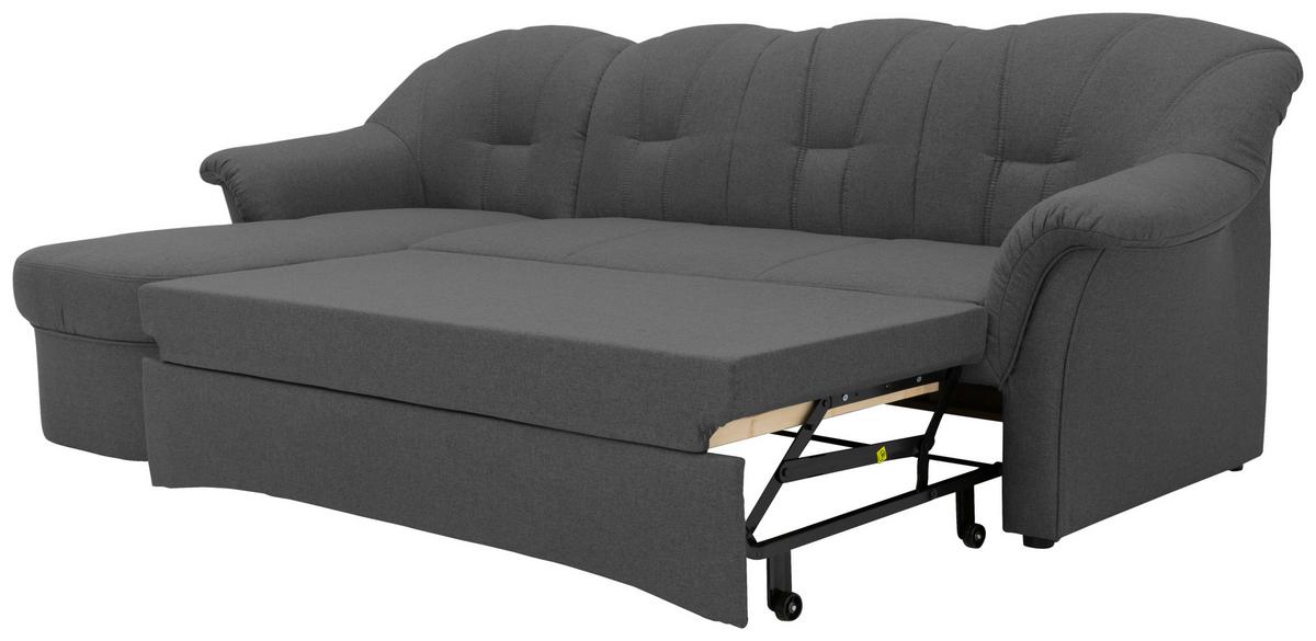 Ecksofa Mit Schlaffunktion Papenburg Grau - Schwarz/Grau, KONVENTIONELL, Textil (142/233cm) - MID.YOU
