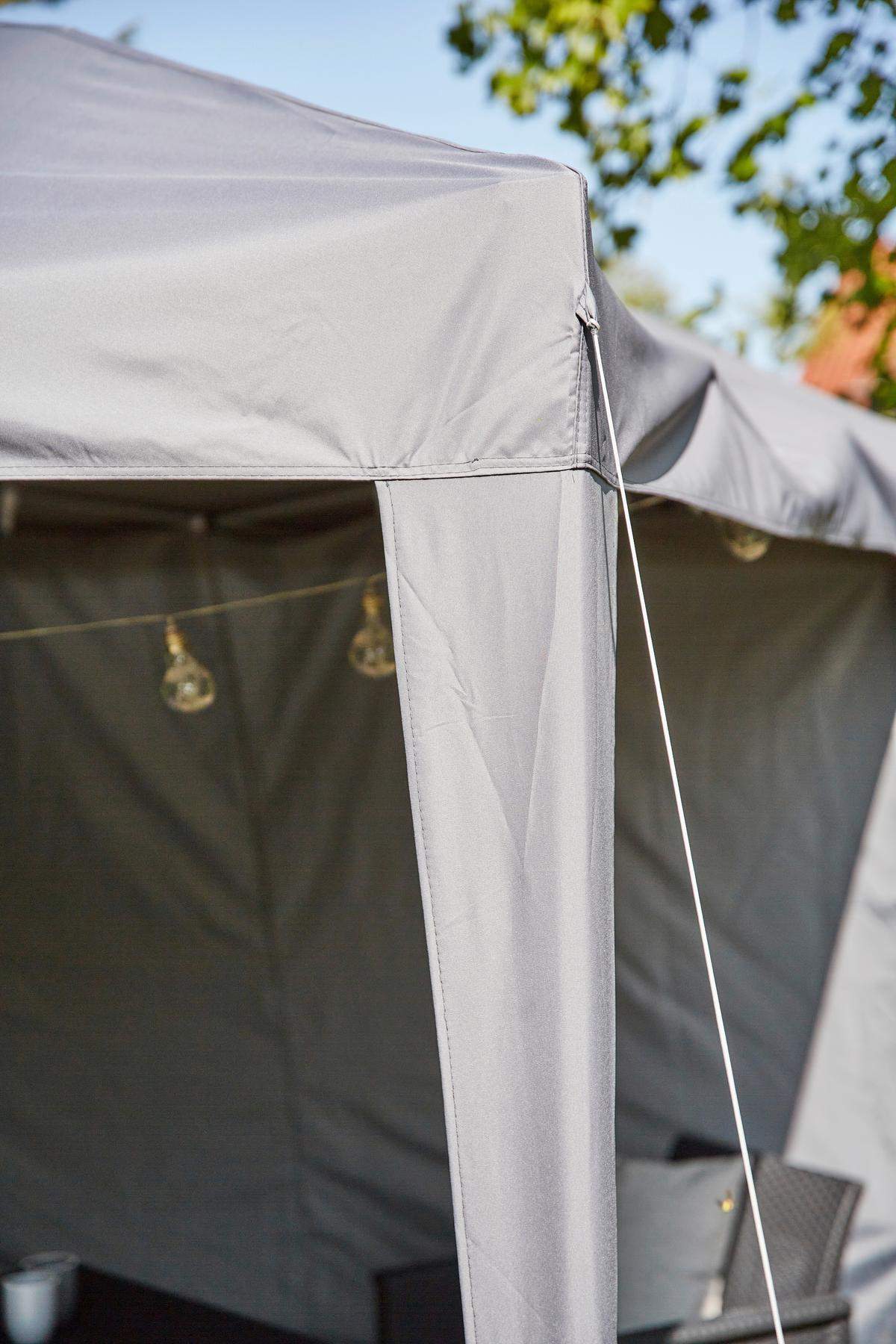 Pavillon Starter Bxhxt 3x2,6x3 M Mit Tragetasche - Grau, KONVENTIONELL, Textil/Metall (300/260/300cm) - Siena Garden