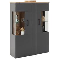Félmagas Szekrény Amare Amrv 02 - Modern, faalapú anyag/Üveg (102,2/138/35cm)
