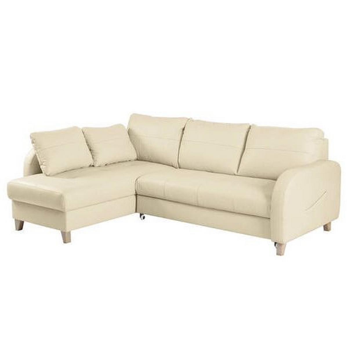 Ecksofa Compact Beige B: 168x227 Cm - Beige/Buchefarben, Design, Leder/Textil (168/227cm) - Livetastic