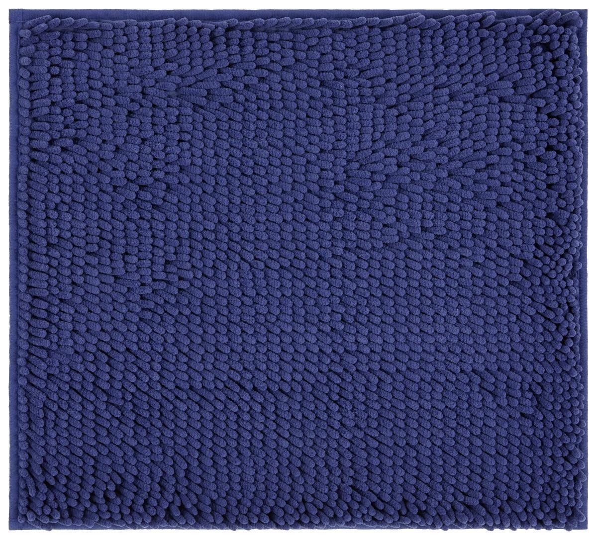 WC-Vorleger Liliane Marine 45x50 cm Waschbar - Blau, KONVENTIONELL, Textil (45/50cm) - Ondega