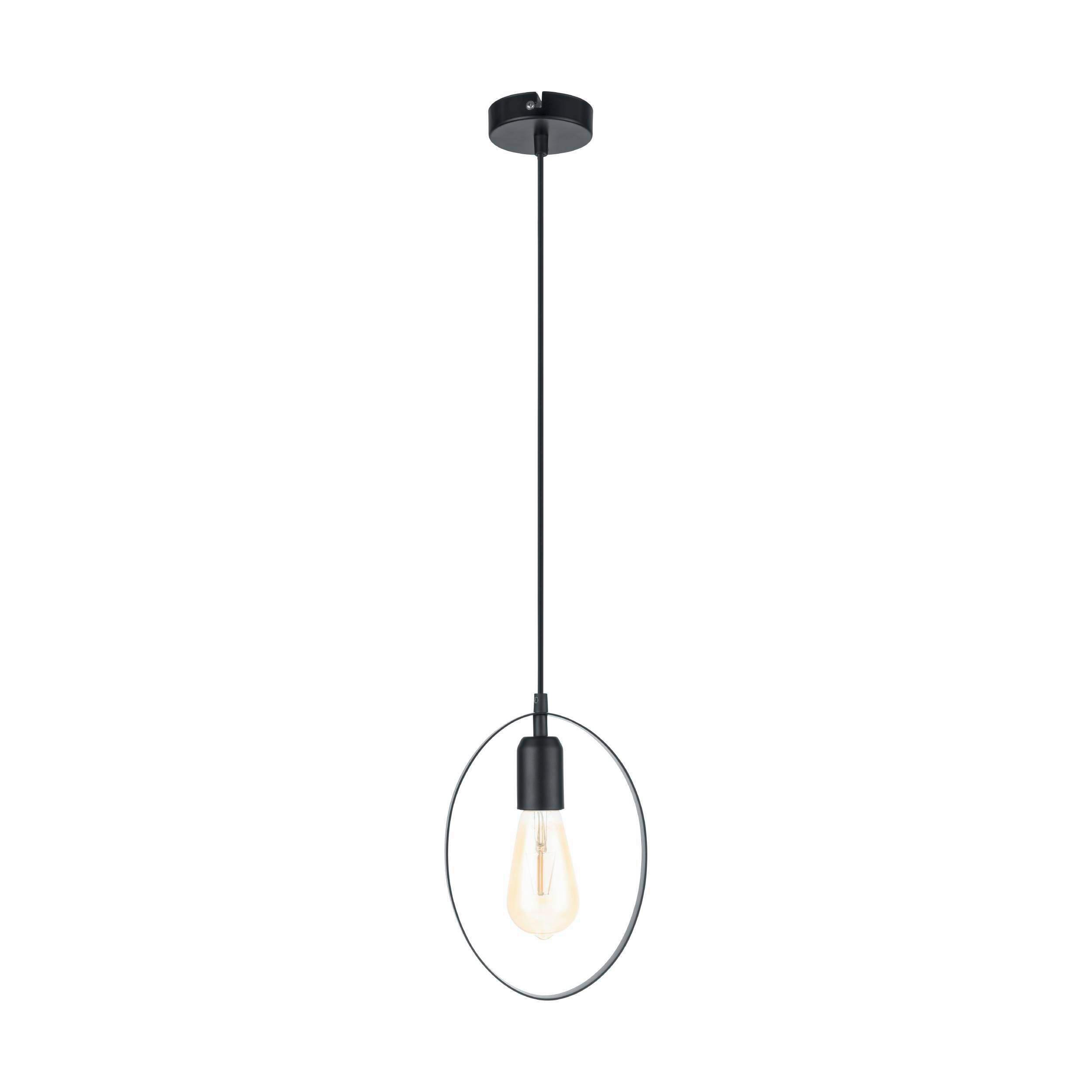 Hängeleuchte 49775_bedington - Schwarz, KONVENTIONELL, Metall (18/9,5/110cm) - Eglo