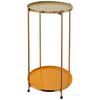 Beistelltisch Art Deco 1025 Goldfarben B: 25 cm - Goldfarben, Design, Metall (25/25/60cm) - Kayoom