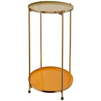 Beistelltisch Art Deco 1025 Goldfarben B: 25 cm - Goldfarben, Design, Metall (25/25/60cm) - Kayoom