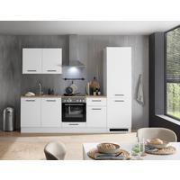 Küchenblock Tirol Weiß B: 270 cm - Eichefarben/Weiß, Basics, Holzwerkstoff (270cm) - MID.YOU