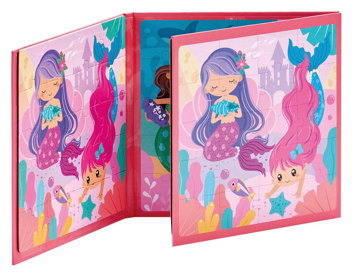 Puzzle 2in1 Magnet-Puzzle - Blau/Rosa, LIFESTYLE, Kunststoff (55/2/18cm)