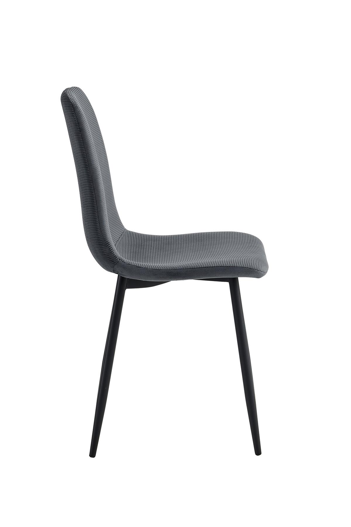 Stuhl-set Leipzig S 2er-Set - Anthrazit/Schwarz, MODERN, Textil/Metall (44/92/54cm) - MID.YOU