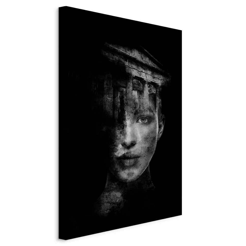 Leinwandbild Feminine Grau Schwarz B: 40 cm - Schwarz/Grau, Basics, Holzwerkstoff/Textil (40/60/1,2cm) - artgeist