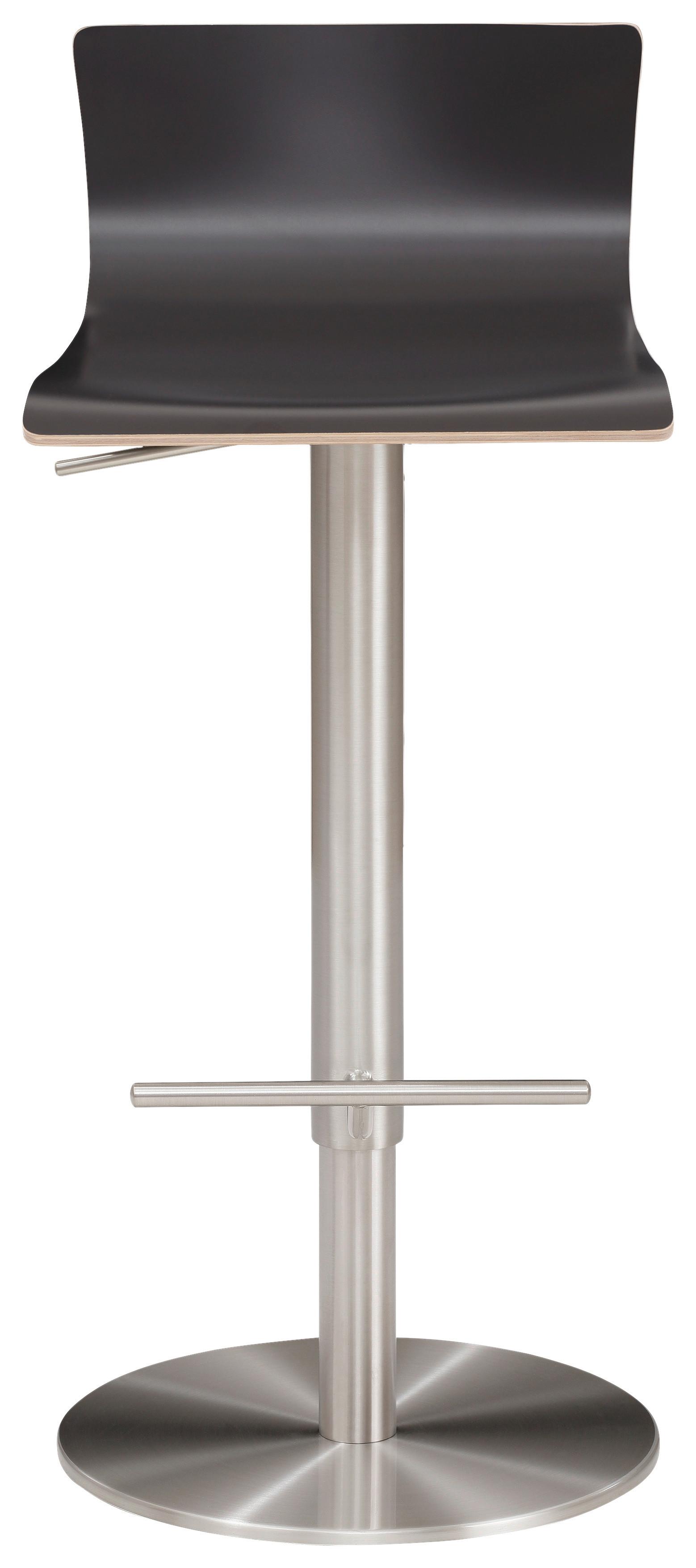 Barhocker My Henri - Chromfarben/Anthrazit, MODERN, Holz/Metall (39,5/72-98,5/43cm) - MID.YOU