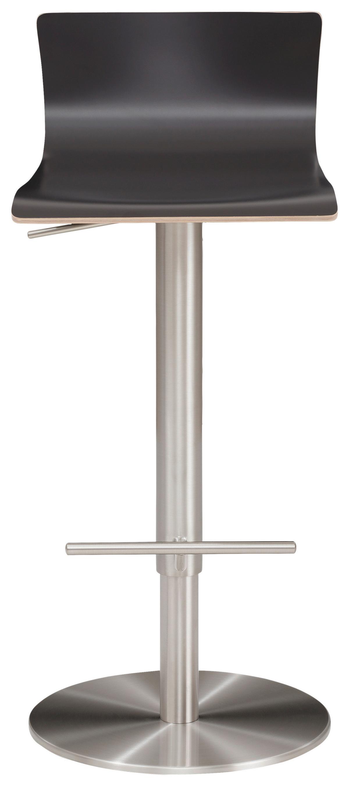 Barhocker My Henri - Chromfarben/Anthrazit, MODERN, Holz/Metall (39,5/72-98,5/43cm) - MID.YOU