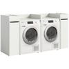 Waschmaschinenschrank Free Weiß B: 190 Cm - Weiß, MODERN, Holzwerkstoff (190/101/60cm) - MID.YOU