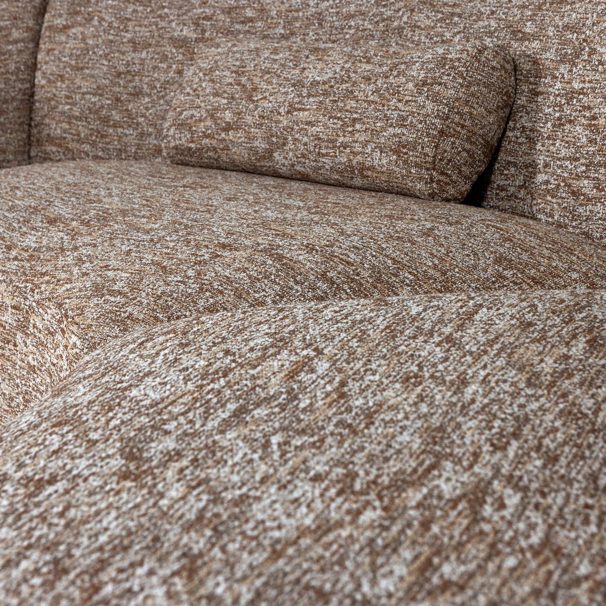 BIGSOFA Batavier Hellbraun B: 320cm - Hellbraun/Schwarz, Design, Textil (320/74/174cm) - Livetastic