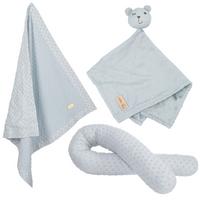Geschenkset hellblau Kuscheln & Spielen - Hellblau, MODERN, Textil - Roba