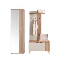 Garderobe Clever Kaschmir /Eichefarben B: 145,5cm - Kaschmir/Eichefarben, MODERN, Holzwerkstoff (145,5/193/38cm)