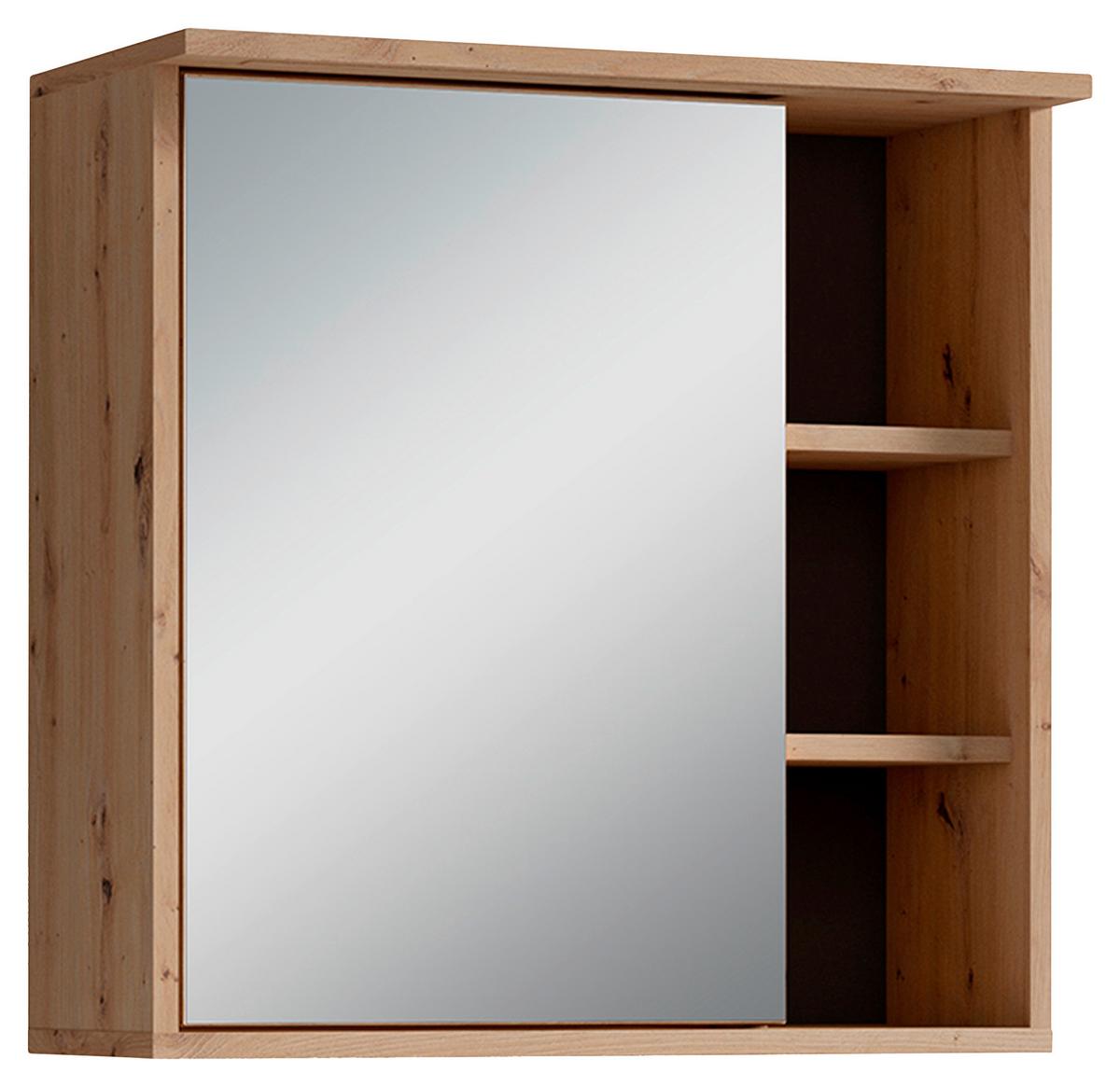 Badezimmer Wellness Eiche Artisan/Schwarz B: 194,5 cm - Schwarz/Eiche Artisan, MODERN, Holzwerkstoff/Kunststoff (194,5cm) - MID.YOU