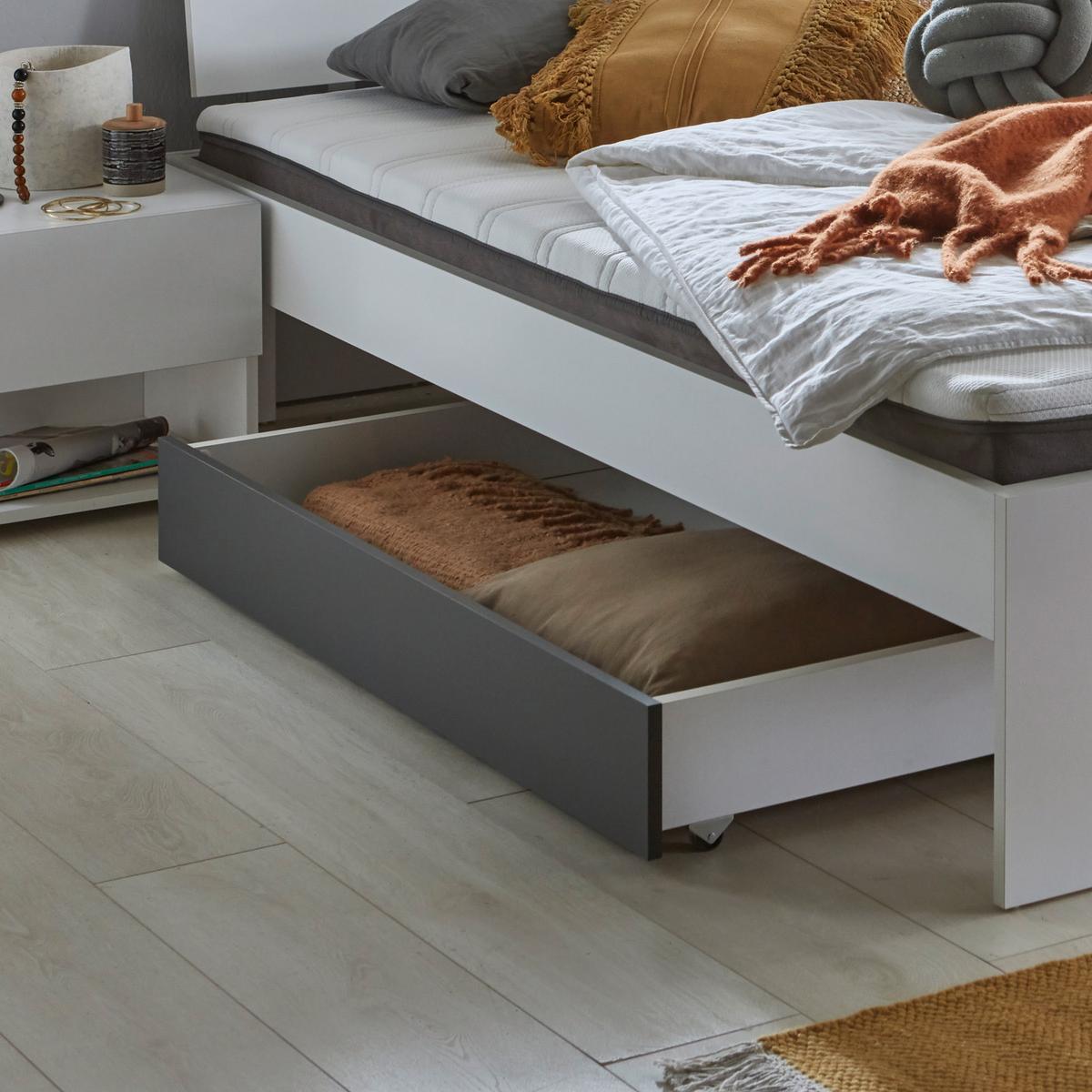 Futonbett 140x200 cm Lian, Weiß - Weiß, Basics, Holzwerkstoff (144,6/77,1/208,1cm) - MID.YOU