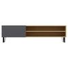 Lowboard Bliss TV-Schrank - Eichefarben/Schwarz, Design, Holzwerkstoff (160/47/37,4cm) - Livetastic