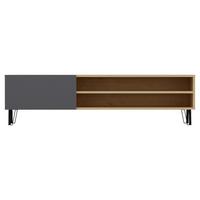 Lowboard Bliss TV-Schrank - Eichefarben/Schwarz, Design, Holzwerkstoff (160/47/37,4cm) - Livetastic