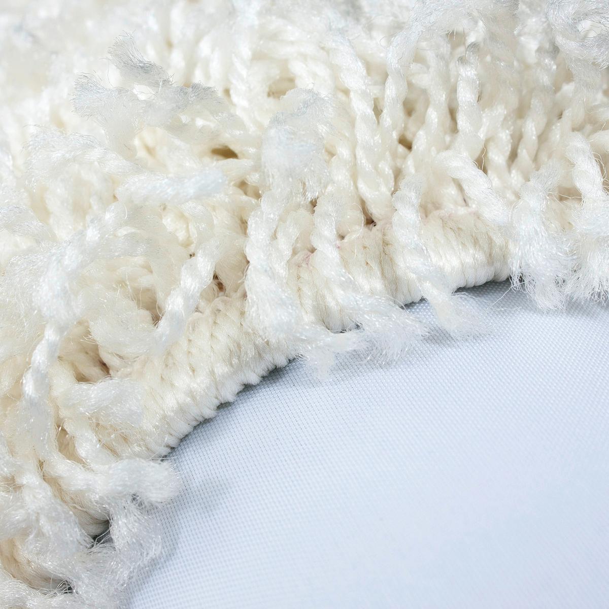 Hochflor Teppich Creme Dream Rund Ø 80 Cm - Creme, KONVENTIONELL, Textil (80cm)