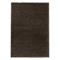 Hochflor Teppich Braun Naturfaser Fluffy 80x150 cm - Braun, Basics, Textil (80/150cm)