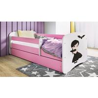 Kinder-/Juniorbett Babydreams inkl. Matratze 80x160 - Pink/Birkefarben, MODERN, Holz/Holzwerkstoff (80/160cm) - MID.YOU