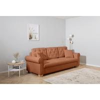 Schlafsofa Arles, Rostfarben 56 B: 240 Cm - Rostfarben/Buchefarben, Design, Textil (240/94/98cm) - MID.YOU