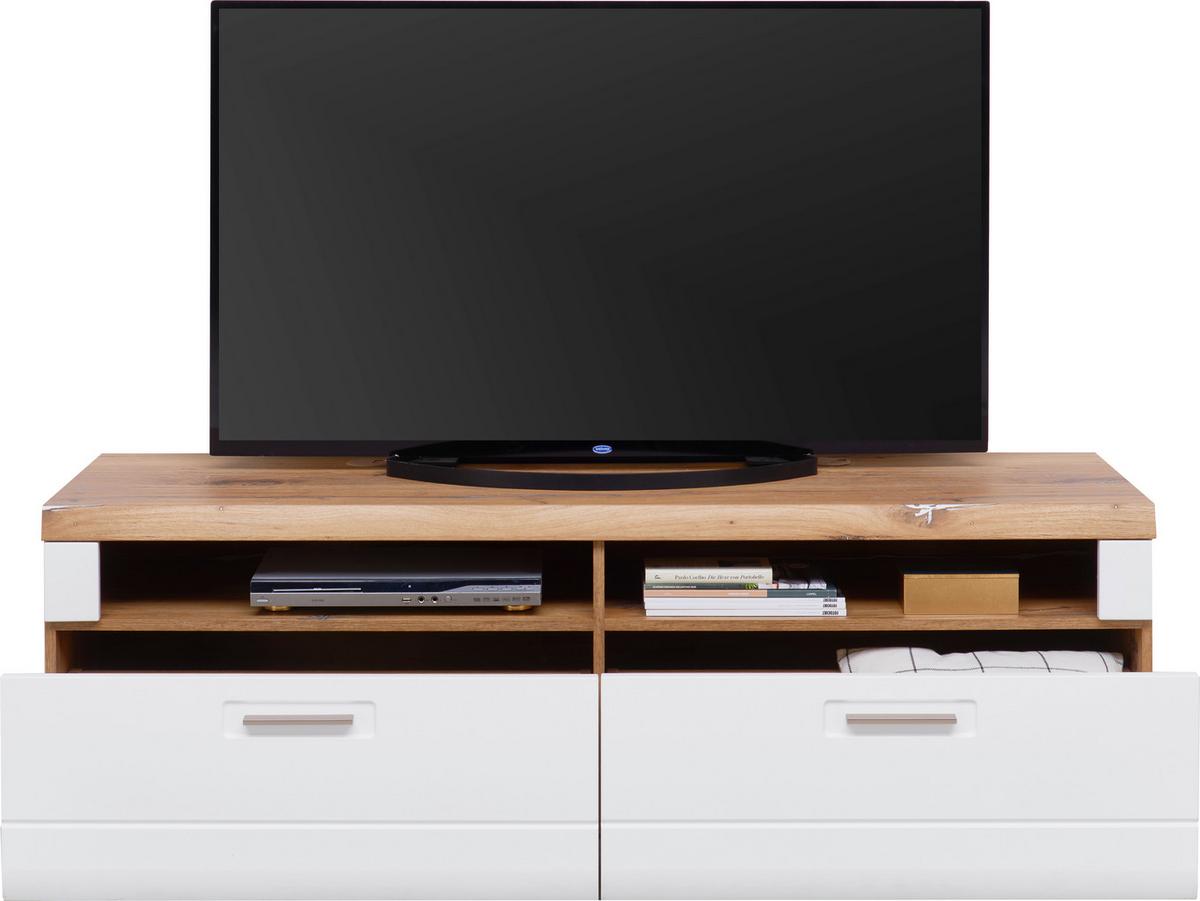 Tv-elem Auris - tölgyfa/fehér, Modern, faalapú anyag (163/50/50cm) - Luca Bessoni