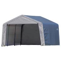 Zeltgarage Shed-In-A-Box 13,7m² - Grau, Basics, Kunststoff (370/260/370cm)