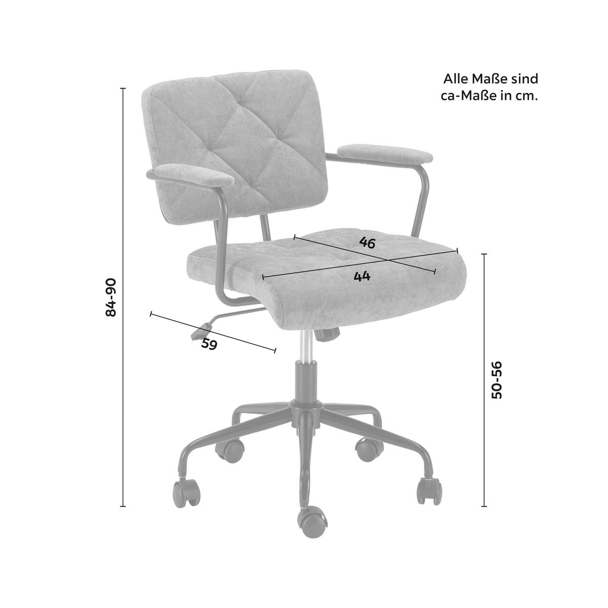 Otočná židle DEA modrá - modrá/černá, Moderní, kov/dřevo (61/84-90/63cm) - P & B