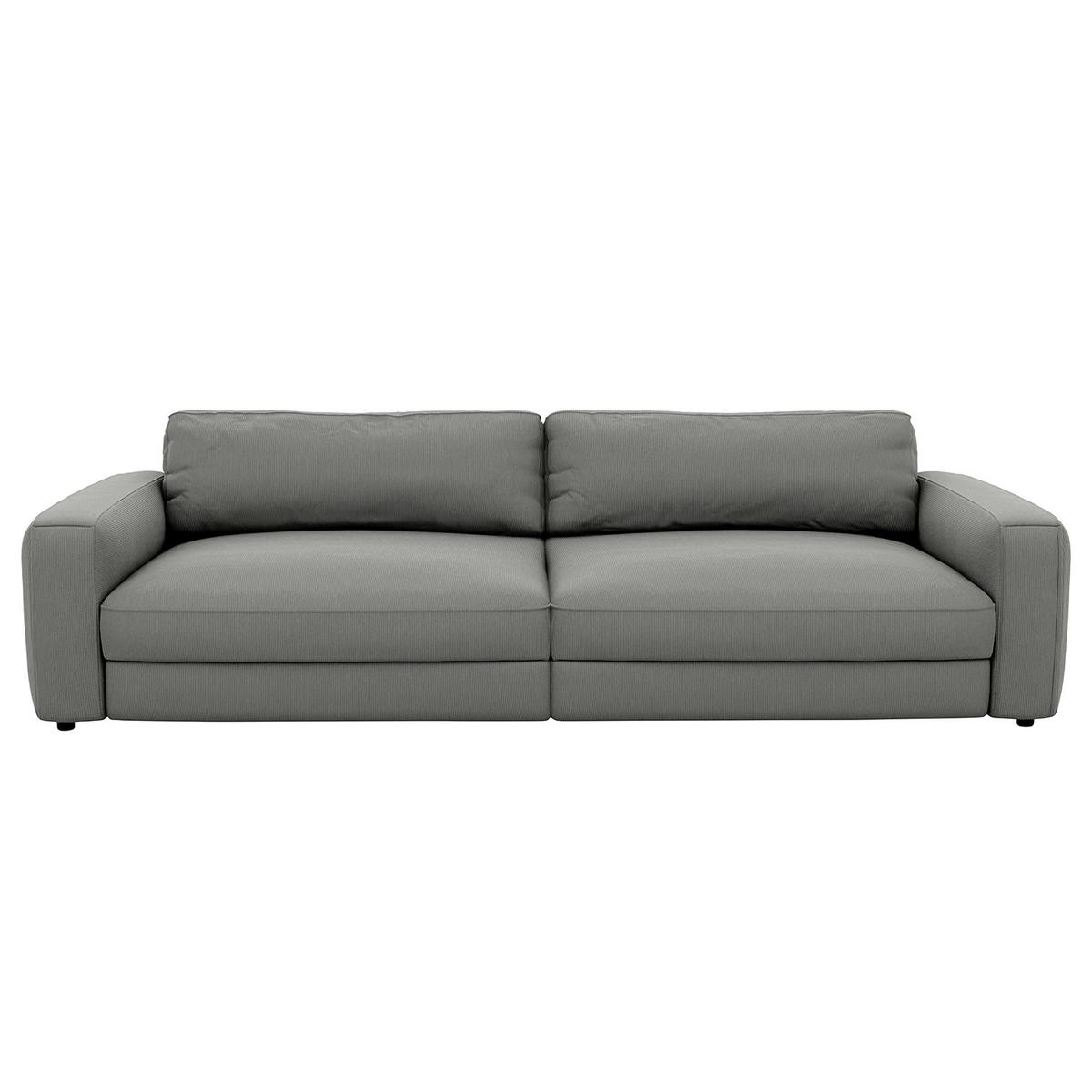 Bigsofa Bourbon, D. Grau B: 264 cm - Dunkelgrau/Schwarz, MODERN, Textil (264/84/125cm) - Trendmanufaktur