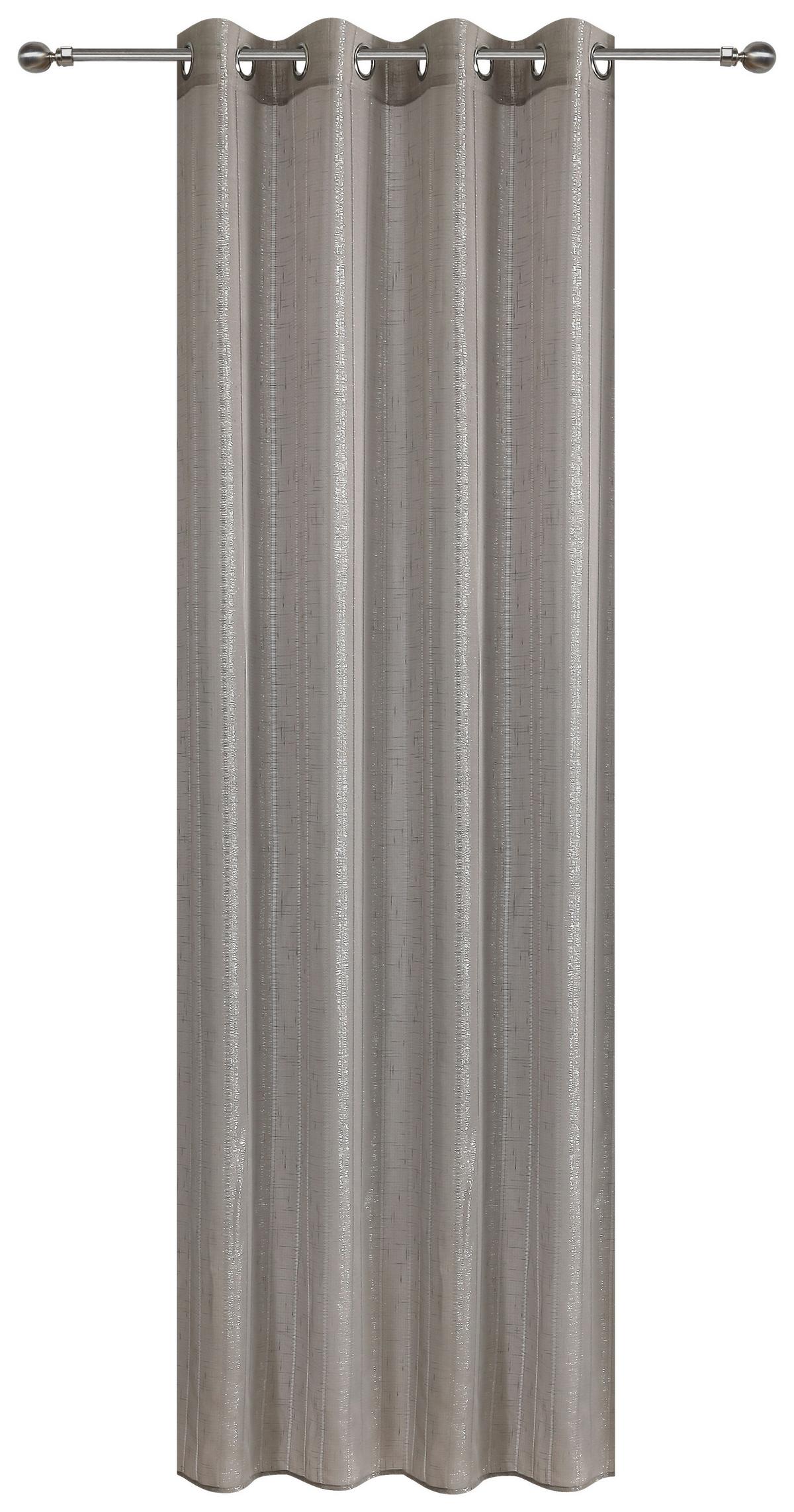 Vorhang Mit Ösen Paloma 140x245 cm Silberfarben - Silberfarben, MODERN, Textil (140/245cm) - Luca Bessoni