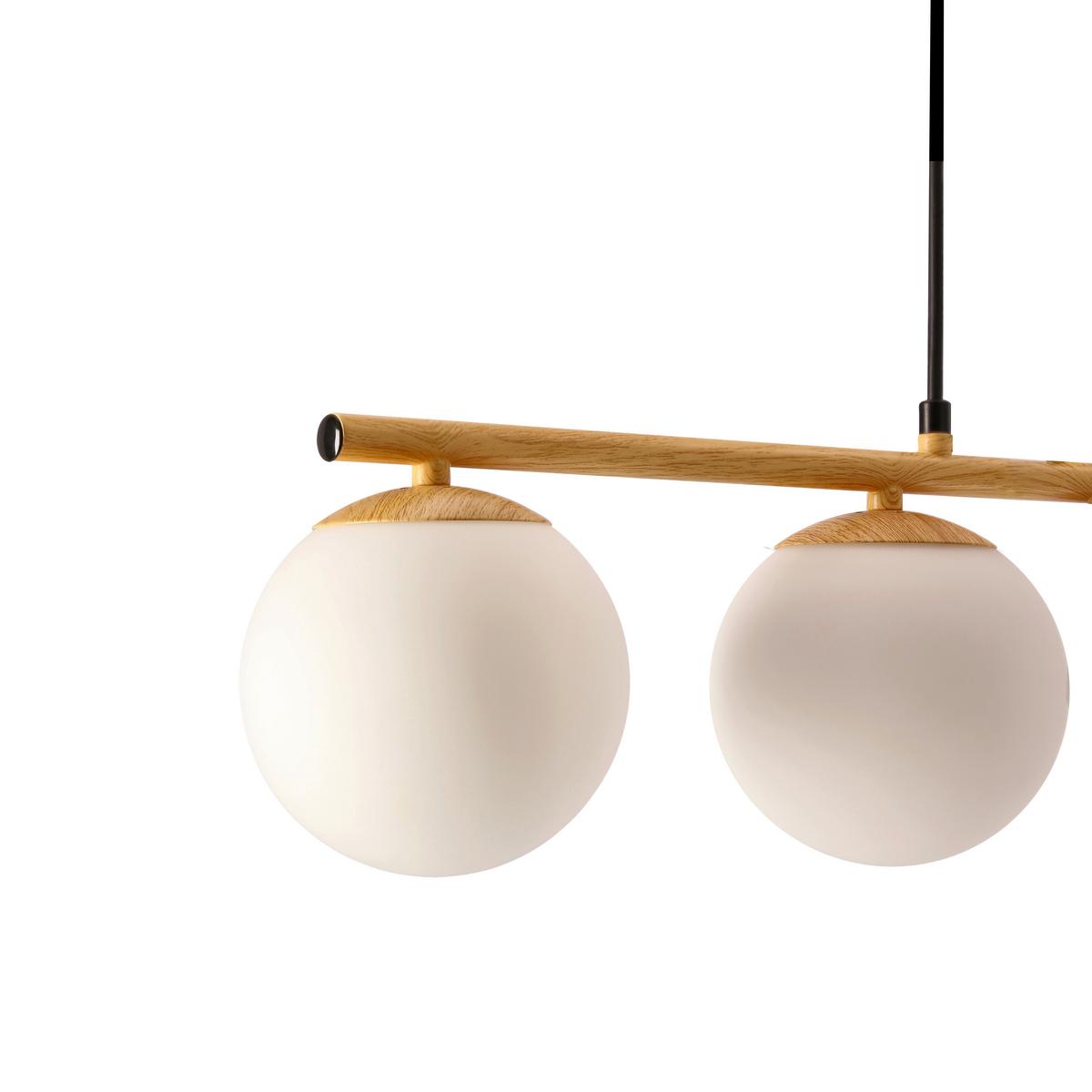 Pendelleuchte 34-37442 Carrine - Eichefarben/Schwarz, KONVENTIONELL, Metall (68/13/100cm)