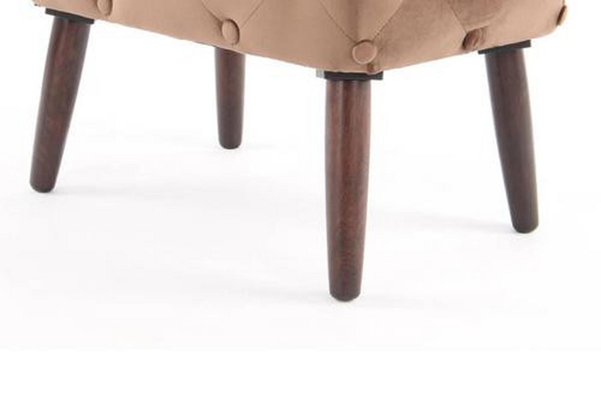 TABURETKA 3LRR6 - hnedá, Basics, kompozitné drevo/textil (40/48/60cm)