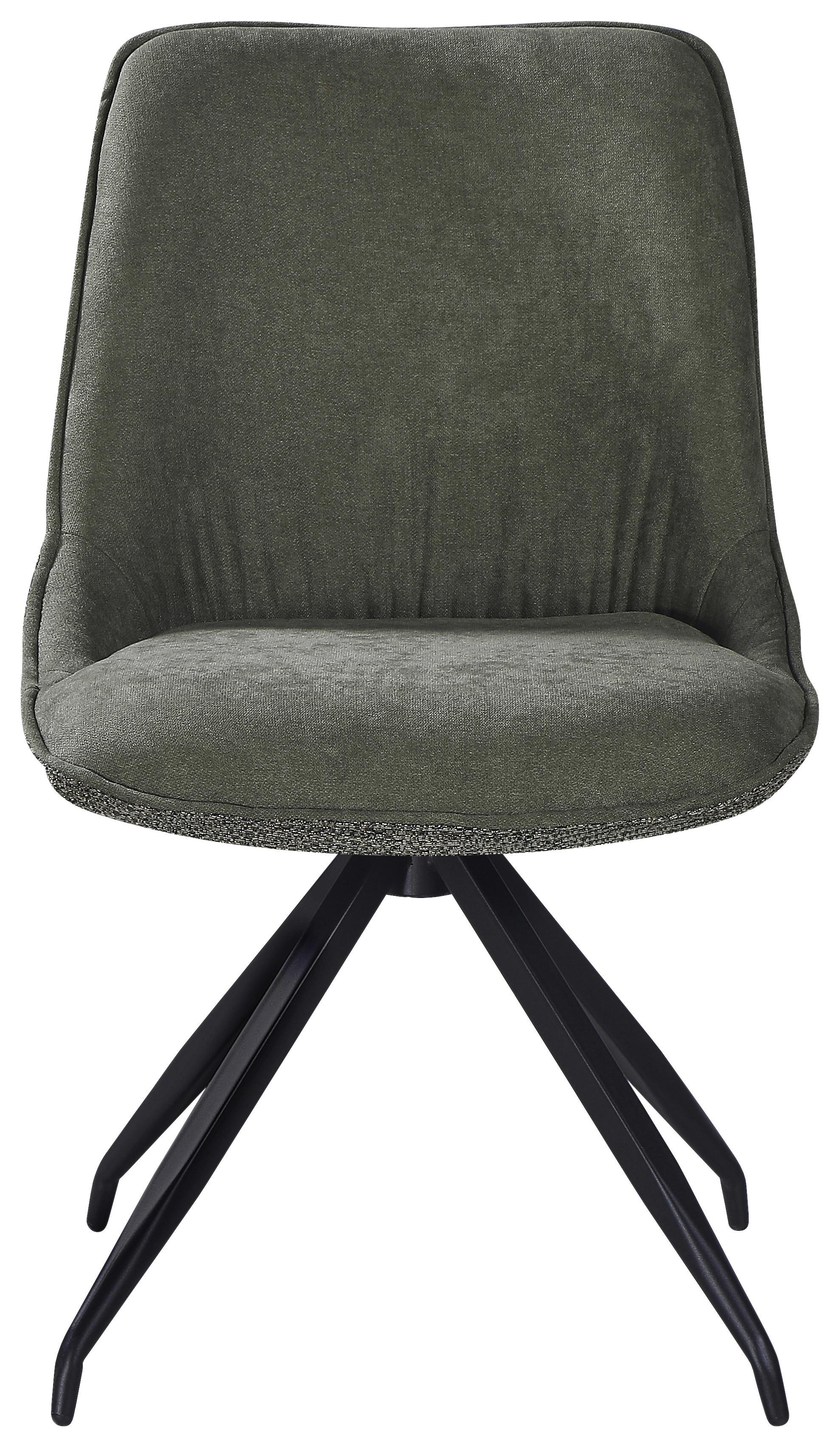 ŽIDLE NOVA - černá/zelená, Moderní, kov/textil (51/85/61cm) - Premium Living