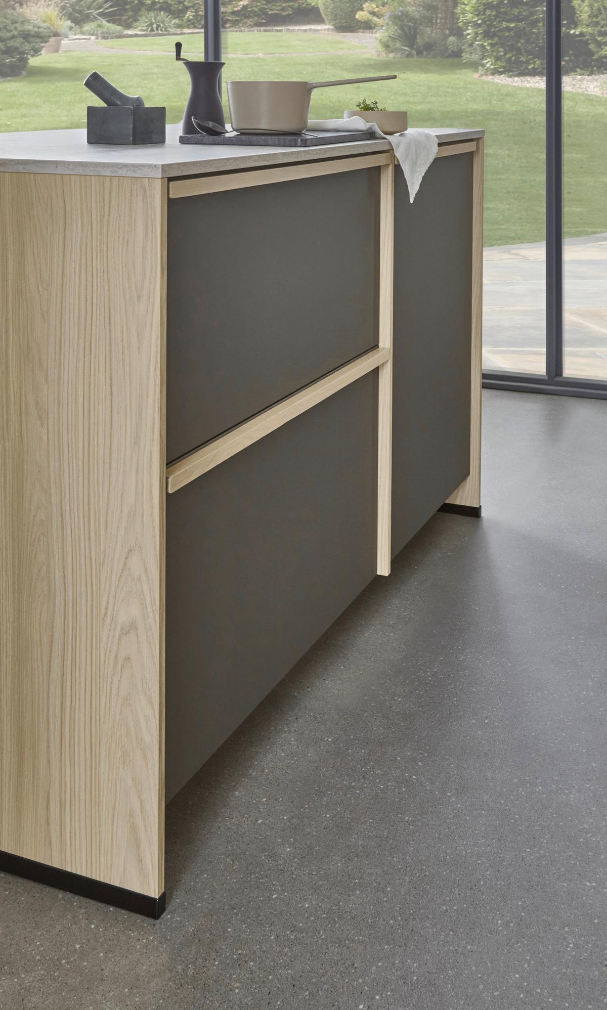 KÜCHENBLOCK SOFIA/SINGAPUR - Sandfarben/Eichefarben, LIFESTYLE, Holzwerkstoff (296,4cm) - Vertico
