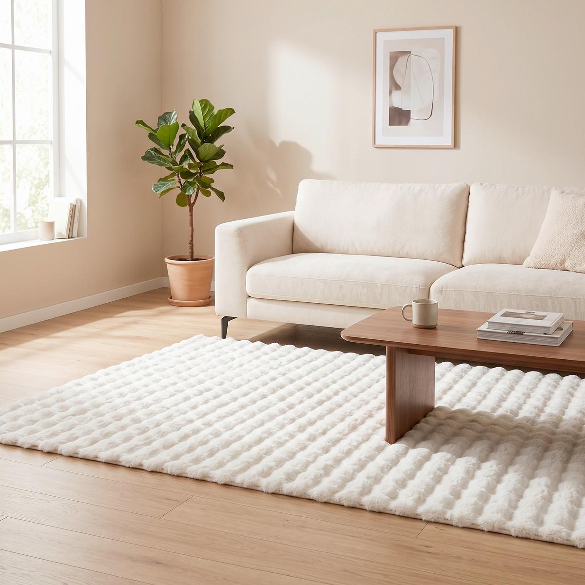 UMELÁ KOŽUŠINA BUBBLE 1 - krémová, Modern, plast (80/150cm) - Mömax