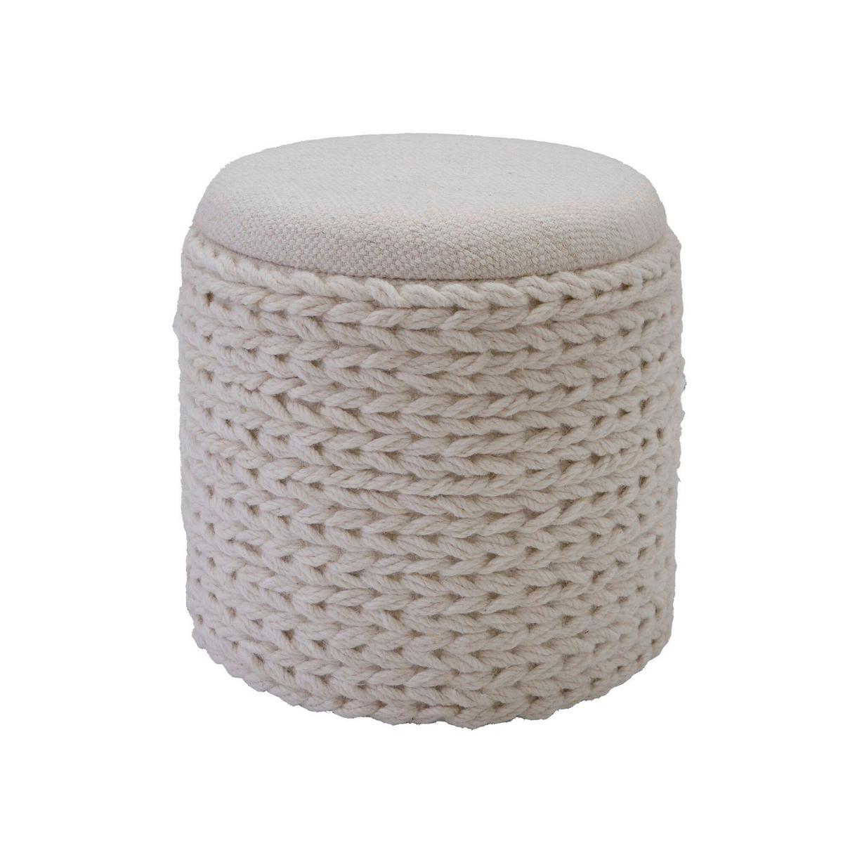 Hocker Creme B: 40cm - Creme, Basics, Textil (40/45/40cm) - Livetastic