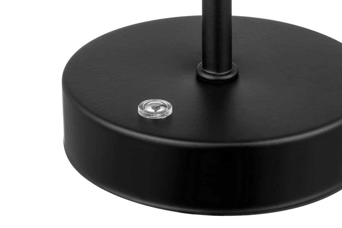 Akku-tischleuchte Schwarz Davina 16x25,5cm - Schwarz, Basics, Kunststoff/Metall (16/25,5cm) - Luca Bessoni