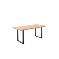 Esstisch Zeballos 120x75 Cm Kufentisch - Eichefarben/Schwarz, ROMANTIK / LANDHAUS, Holz/Metall (120/76/75cm)