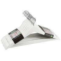 Kleiderbügel Set Weiß B: 44,5 cm - Weiß, Basics, Holz (44.5/10/1.2cm) - Kesper