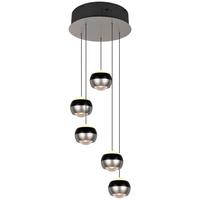 Led-hängeleuchte 344430507 Orbit - Schwarz/Nickelfarben, Design, Metall (30/150cm) - Trio Leuchten