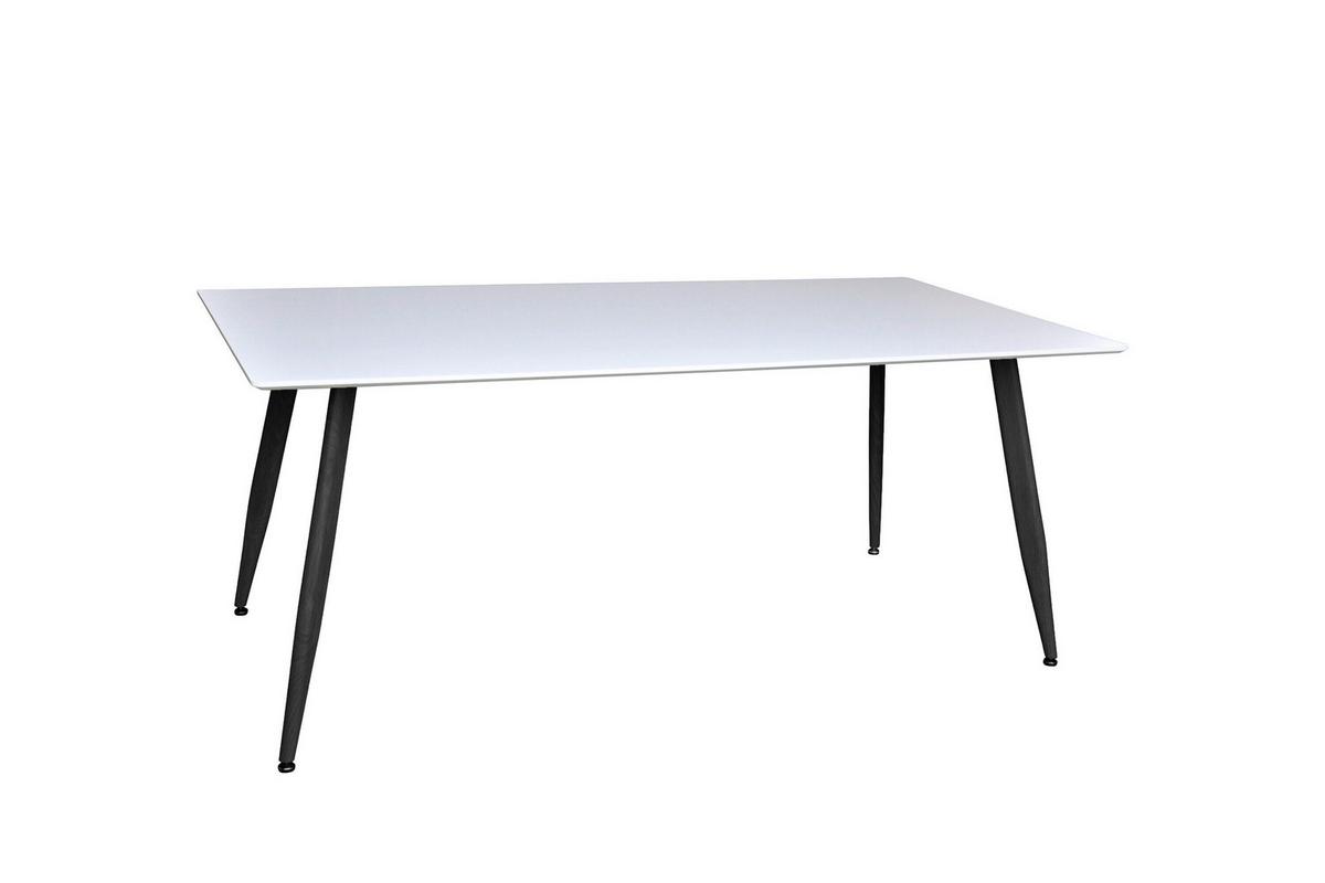 Esstisch Polar Schwarz/weiß L: 180 Cm - Schwarz/Weiß, MODERN, Holz/Metall (180/90/75cm) - Livetastic