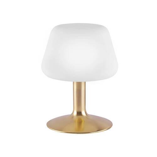 LED-Tischlampe Till dimmbar Weiß Touchdimmer - Messingfarben/Weiß, KONVENTIONELL, Glas/Metall (15/15/20cm) - Paul Neuhaus