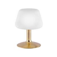 LED-Tischlampe Till dimmbar Weiß Touchdimmer - Messingfarben/Weiß, KONVENTIONELL, Glas/Metall (15/15/20cm) - Paul Neuhaus