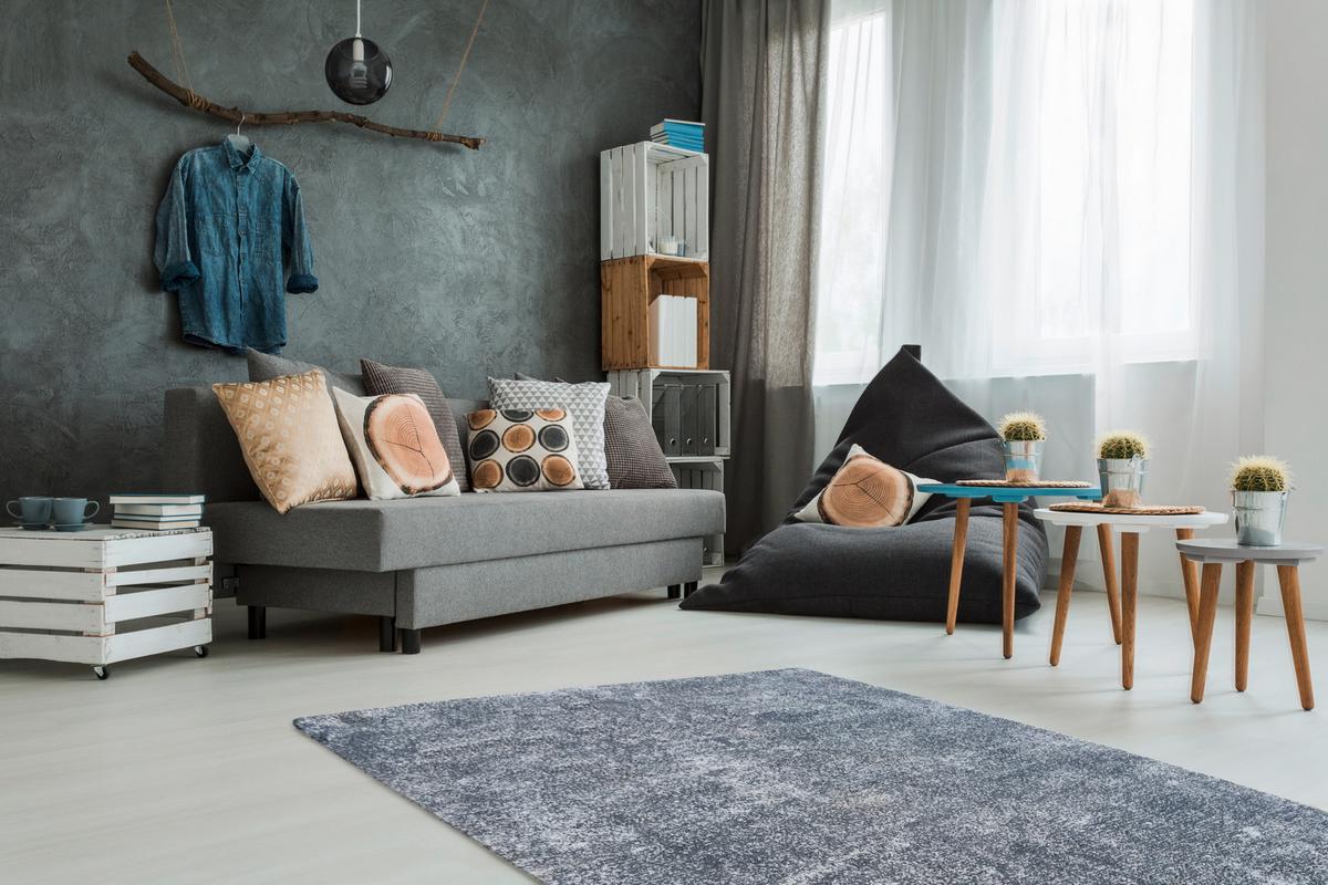 Flachwebteppich Hellbrau, Ca. 80x150cm - Hellblau, Design, Textil (80/150cm) - Kayoom